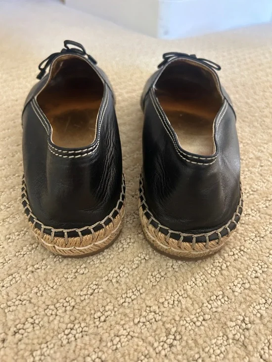 Prada Black Leather Espadrilles - Picture 6 of 7